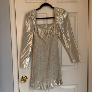 Stunning designer gold metallic dress. Worn only once, exceptional quality.